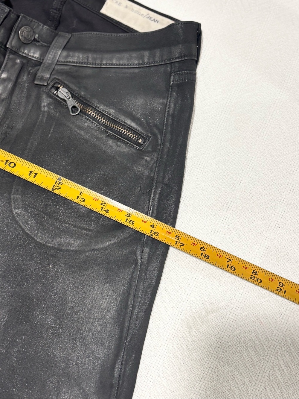 rag & bone Black Skinny Zip-Detail Pants - Picture 5 of 14